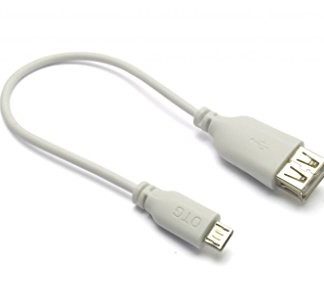 G BL PLOTGMCW Cavo Adattatore Micro Usb Otg 20cm Bianco