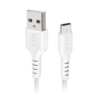 SBS TECABLEMICROW Cavo USB 2.0/Micro USB, 1m, Bianco