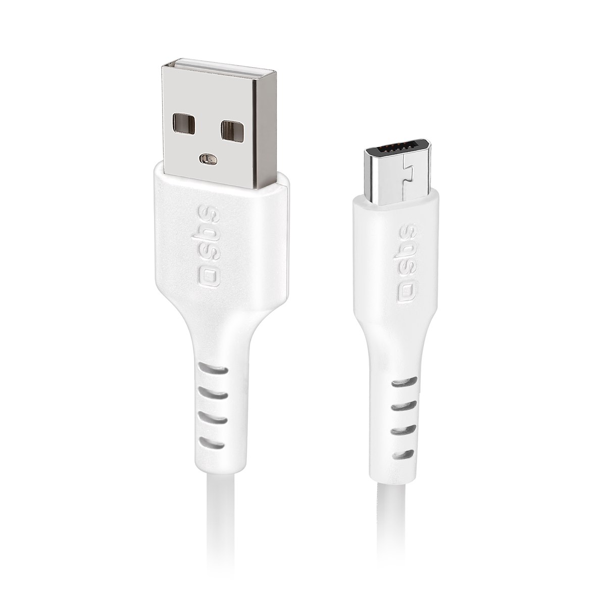 SBS TECABLEMICROW Cavo USB 2.0/Micro USB, 1m, Bianco