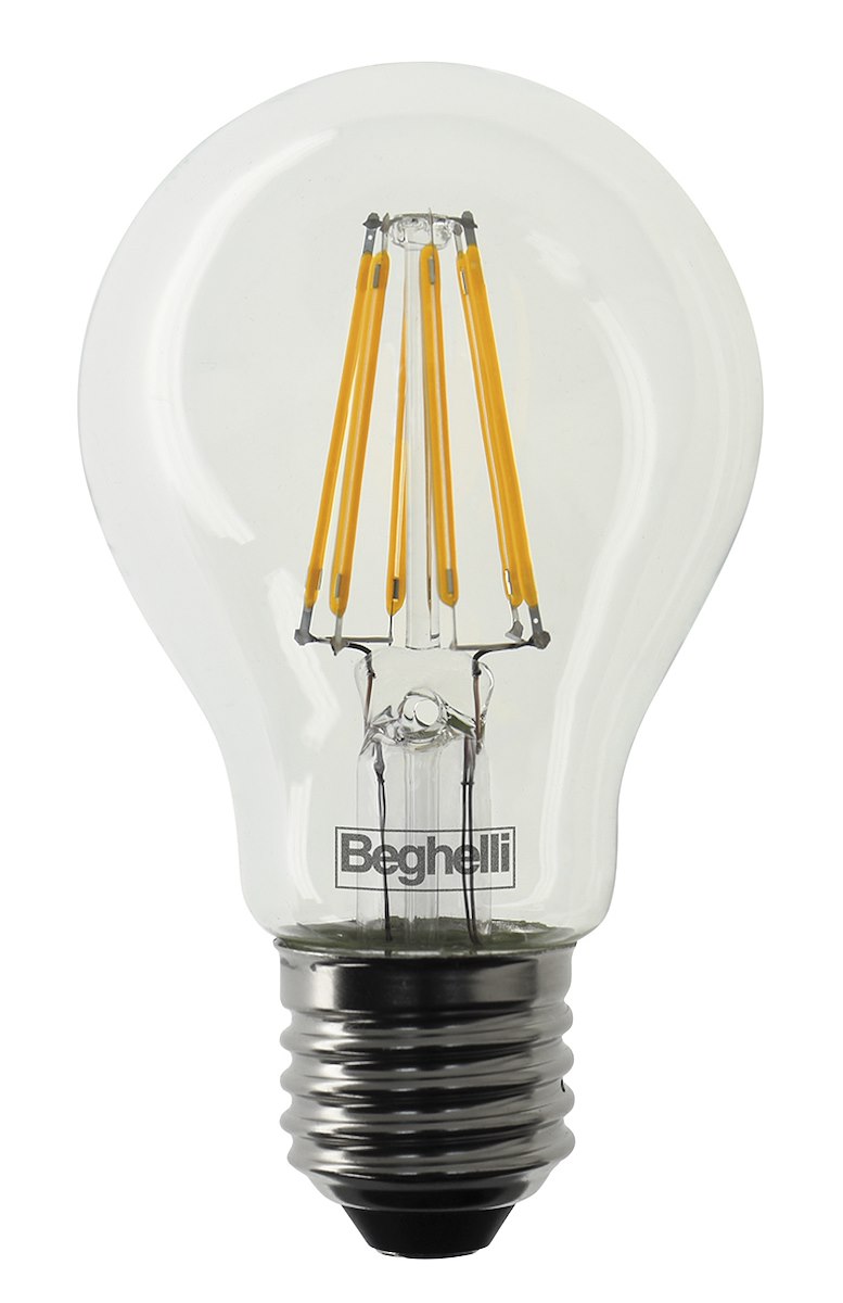 BEGHELLI 56402 E27 7W 2700K Goccia Zafiro - Luce calda a risparmio energetico