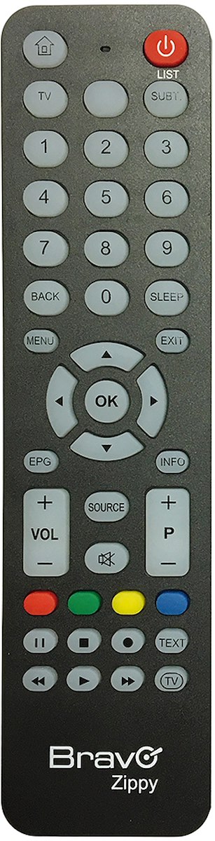 BRAVO 90402304 Zippy Telecomando Universale TV Confortevole Design