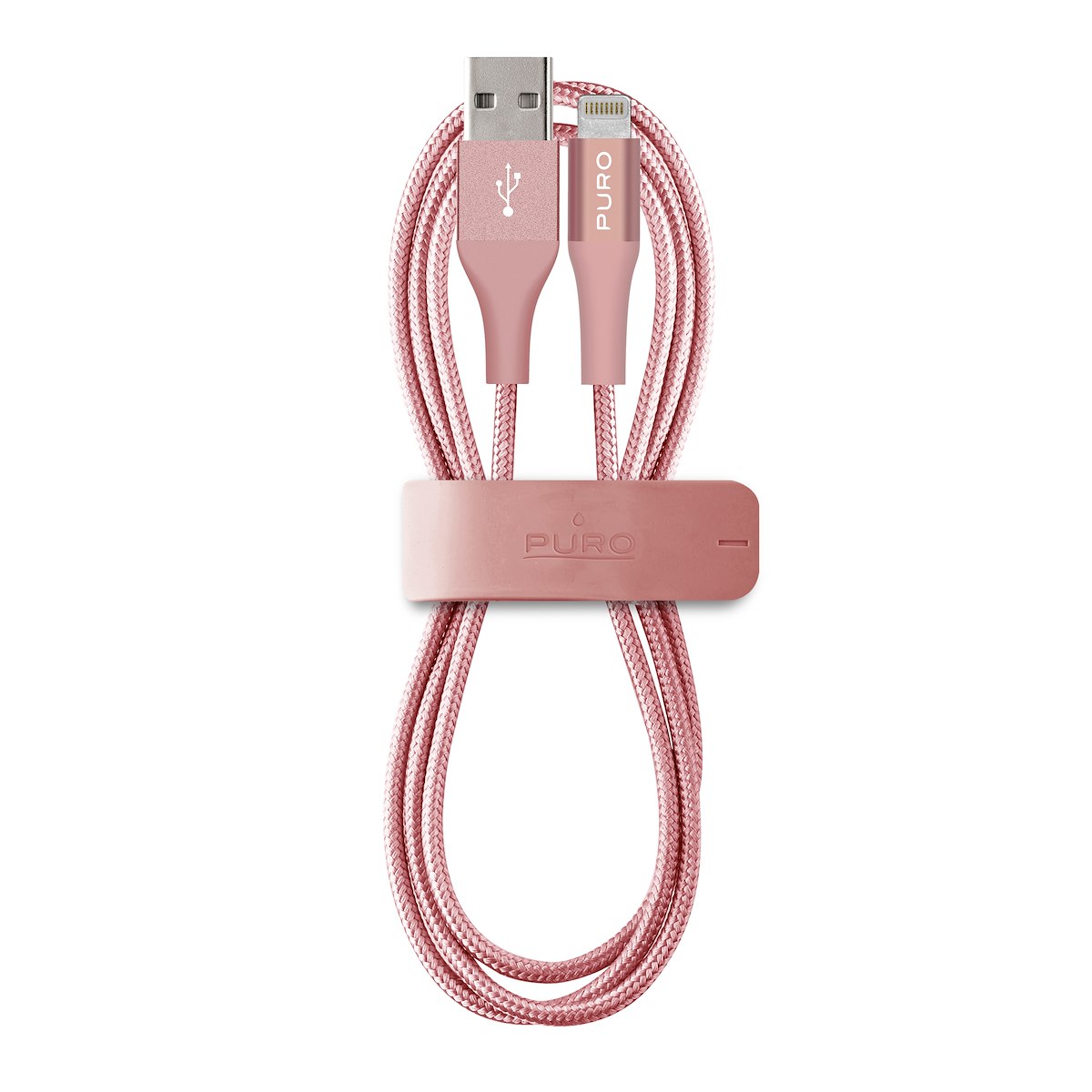 PURO CAPLTFABRIC2RGOLD Cavo MFI in tessuto con connettore 1m Rosa Oro