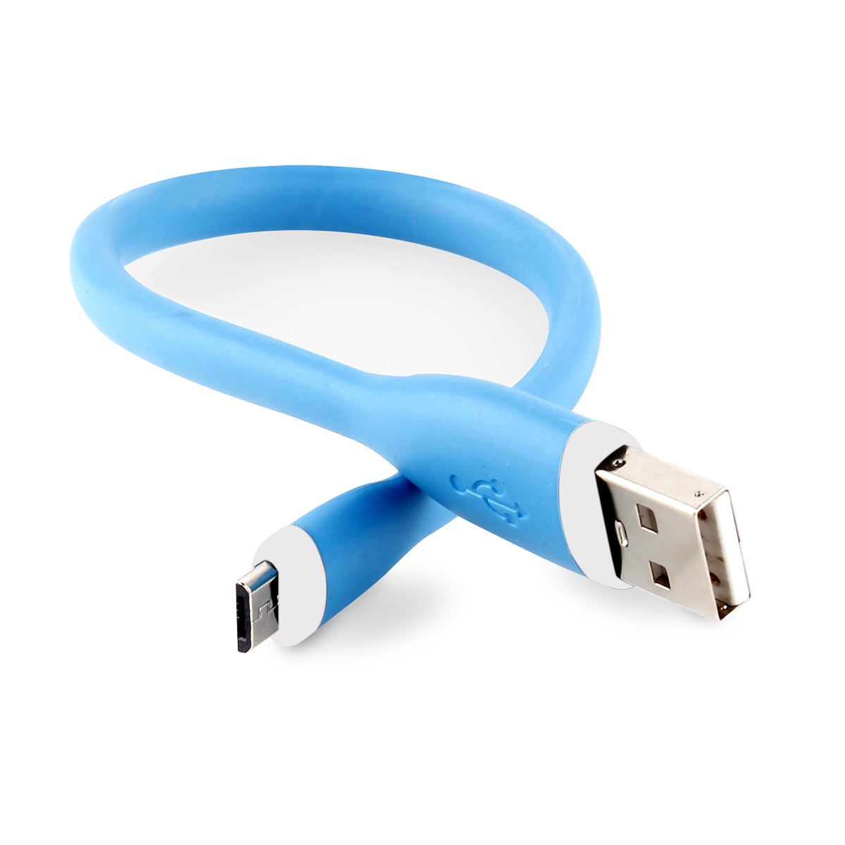 PURO CMICROSILICON025BLUE Cavo Micro USB in Silicone Blu 25cm
