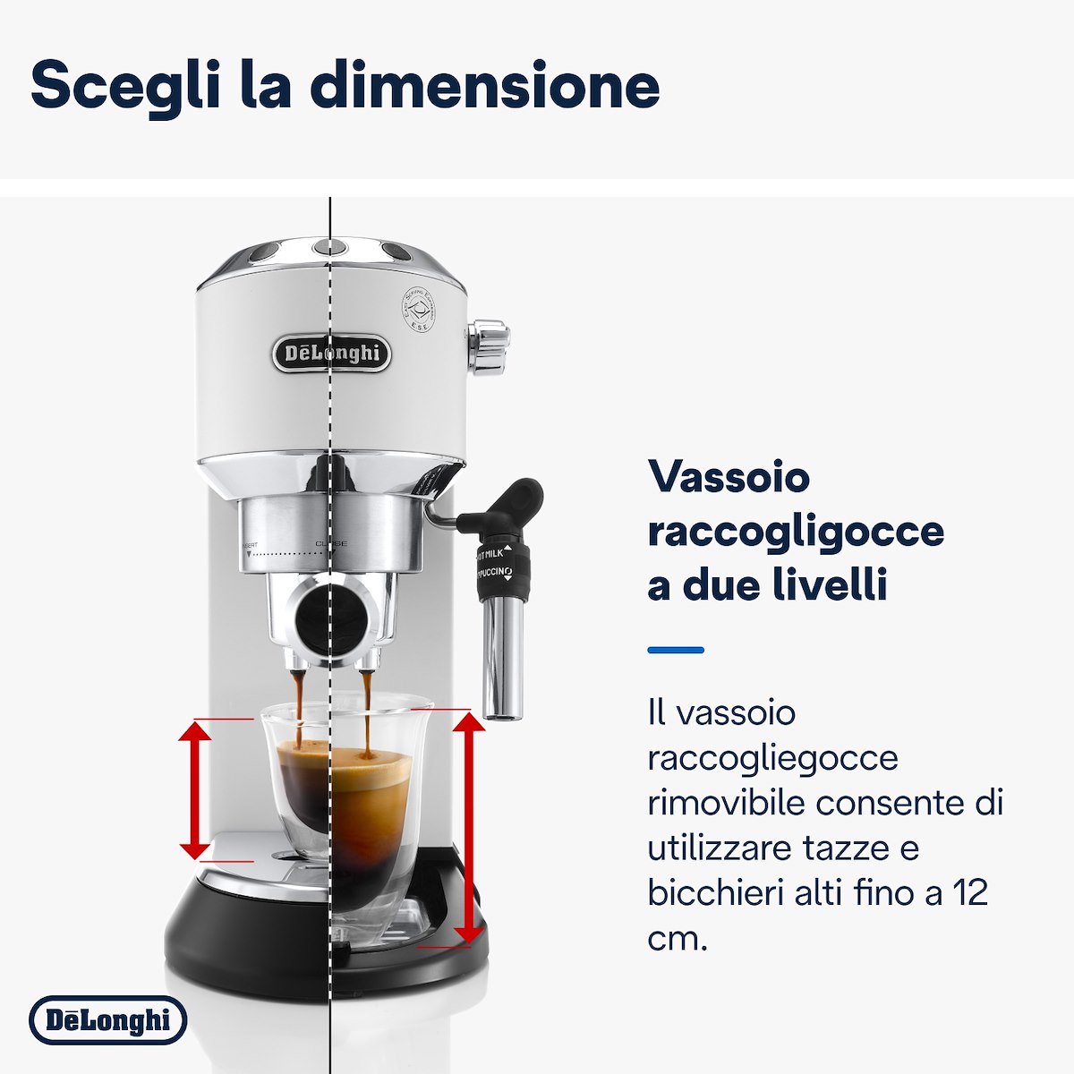 De Longhi Dedica Style Bianca Macchina Caffe Manuale con Cappuccinatore - immagine 5