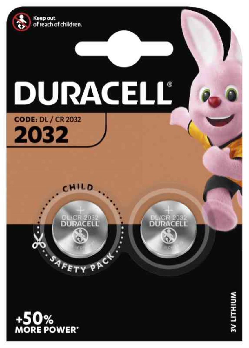 DURACELL DU22B2 Batteria Bottone Litio 3V 2032 Blister 2pz Non Ricaricabile