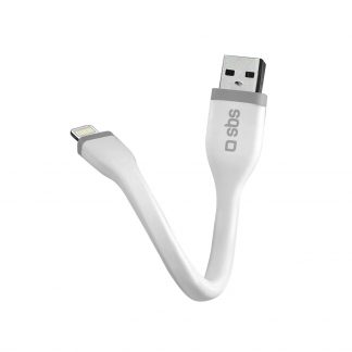 SBS TECABLELIGSHFLATW Cavo USB-C/Lightning Dati e Ricarica 12cm