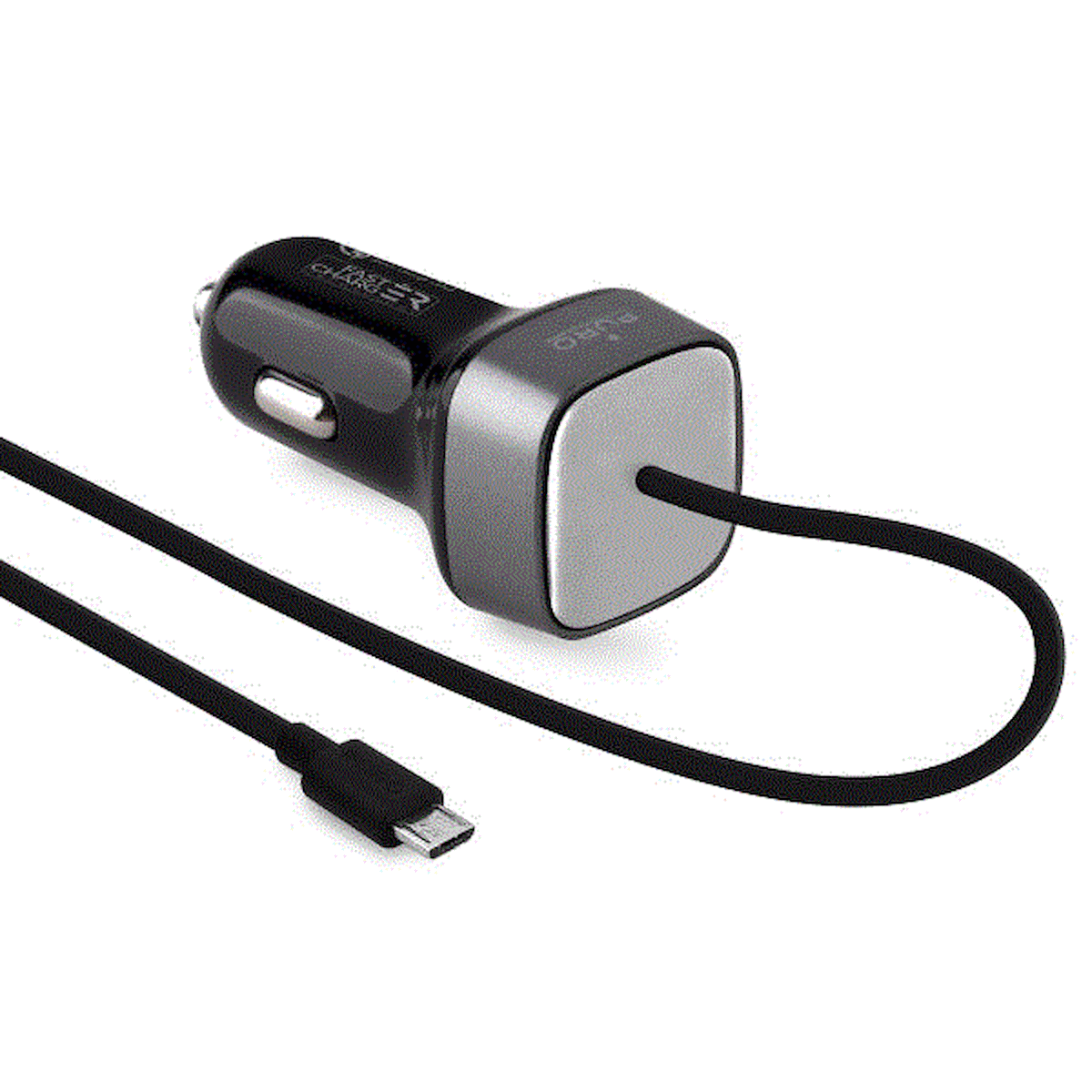 PURO FCMCHMICROQC30CBLK Caricabatterie Auto Micro USB Nero