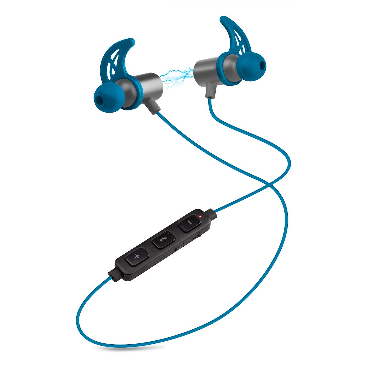 SBS TESPORTEARSETBT500B Auricolari Bluetooth magnetici, blu