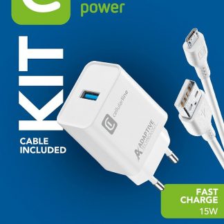 CELLULAR LINE ACHSMKIT15WMUSBW Caricabatterie Rete 15W Micro USB Samsung Bianco