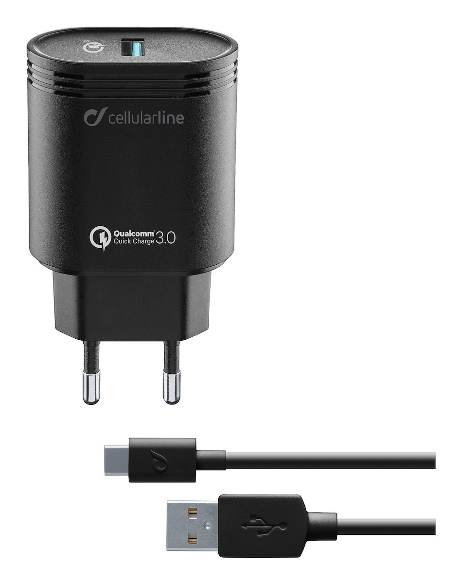 CELLULAR LINE ACHHUKITQCTYCK Caricabatterie Rete QC USB-C Huawei Nero