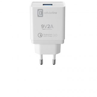 CELLULAR LINE ACHHUUSBQCK Caricabatterie Rete QC USB Huawei Nero