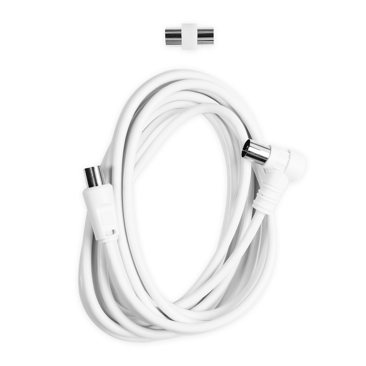EKON ECAN3090MFW Cavo antenna 9.5mm M-F 90° 3m bianco