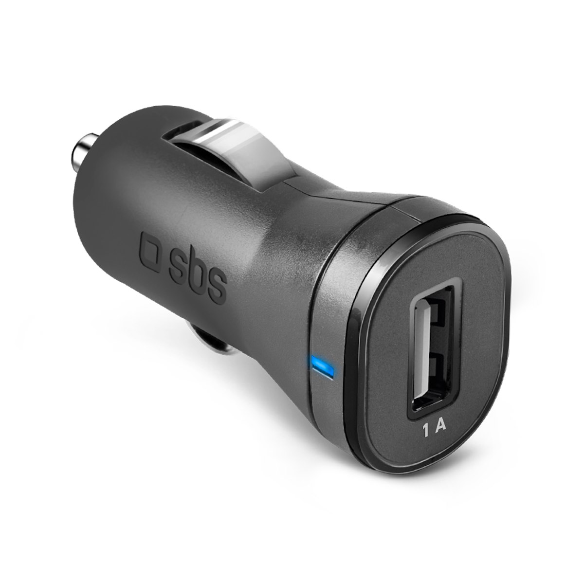SBS TECRUSB1ASTD Caricabatterie Auto Mini 1A USB 1000mAh Nero