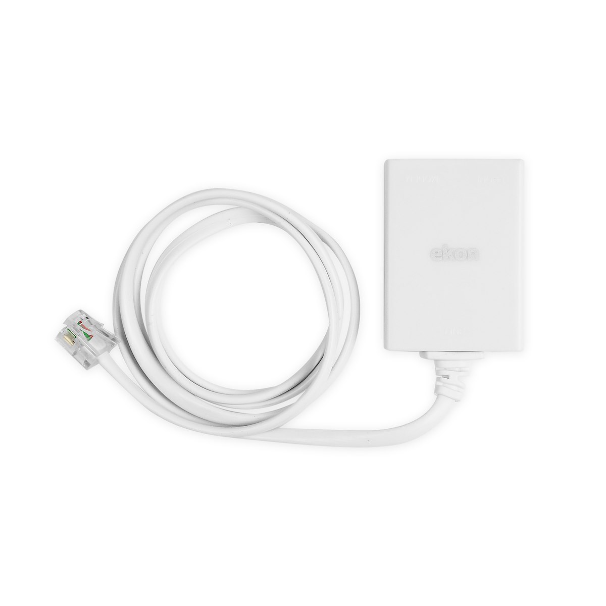EKON ECTELFIXADSL10RJ11 Filtro ADSL RJ11-2x RJ11 1m Bianco