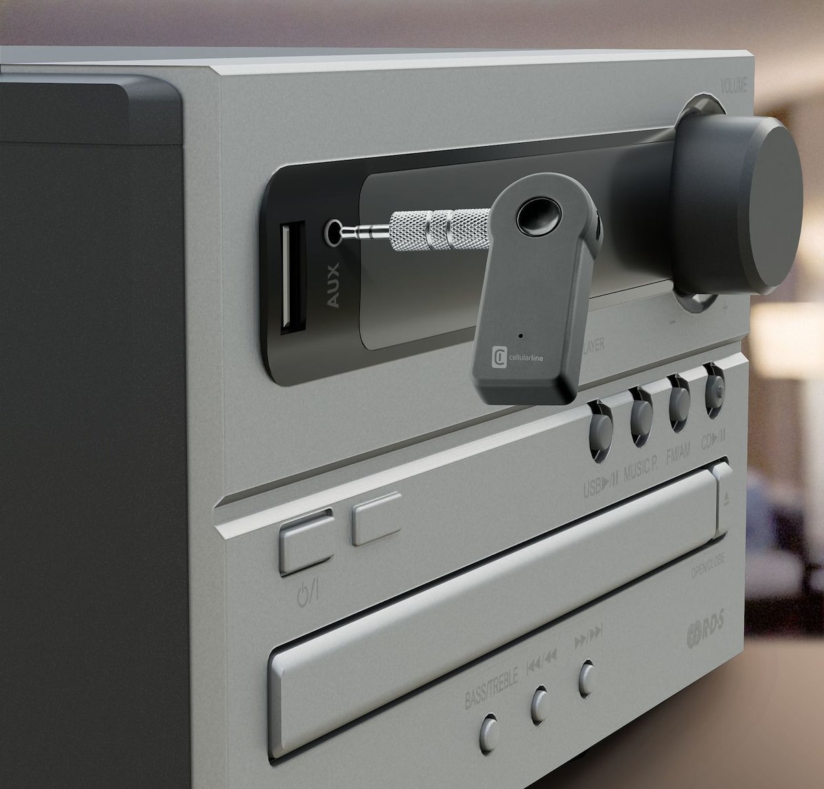 CELLULAR LINE BTMUSICRECEIVERK Ricevitore Bluetooth AUX