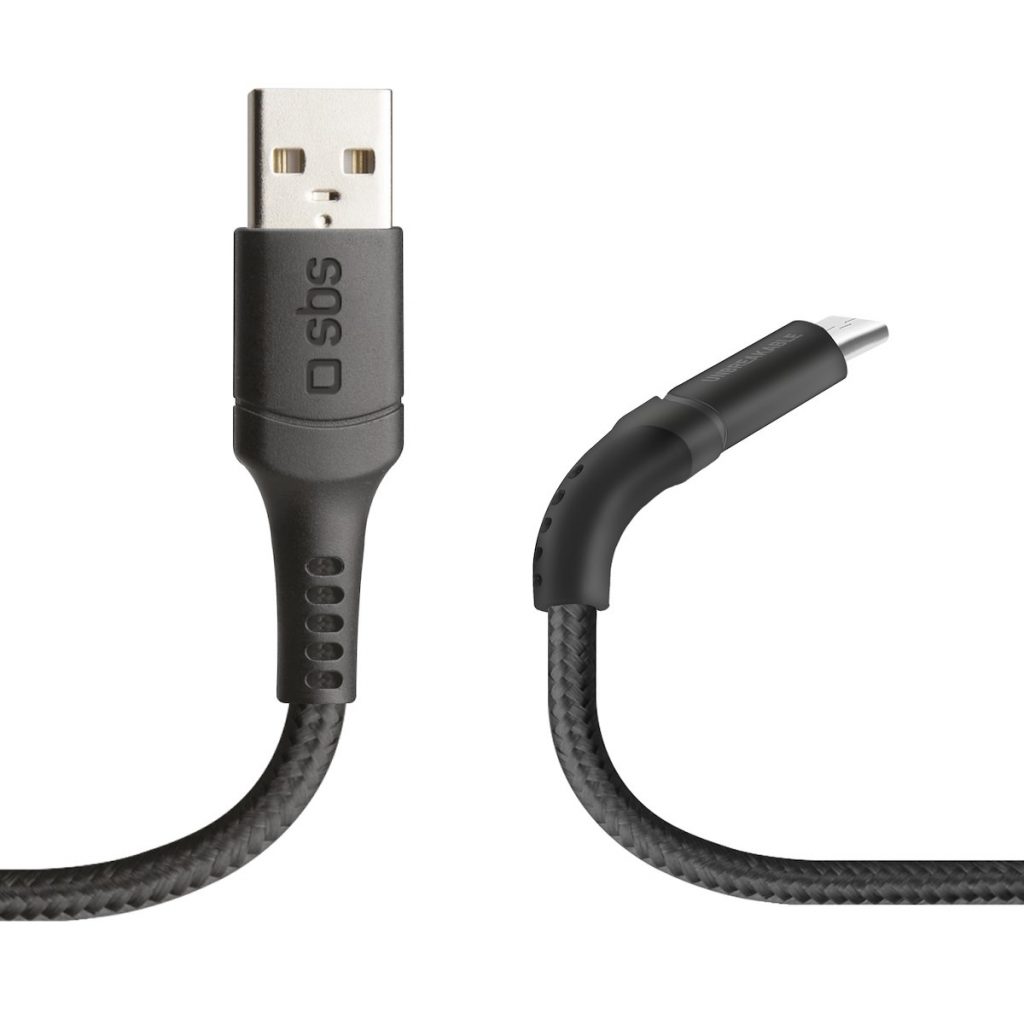 SBS TECABLEMICROUNB1K Cavo Dati Ricarica USB Micro-USB Antigroviglio 1m