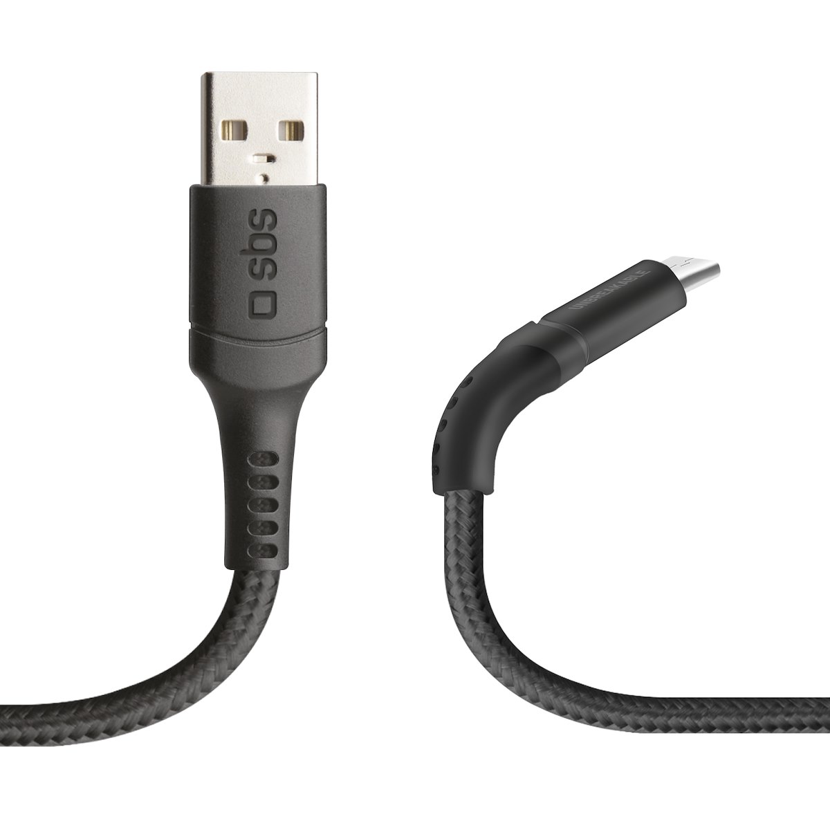 SBS TECABLEMICROUNB1K Cavo Dati Ricarica USB Micro-USB Antigroviglio 1m