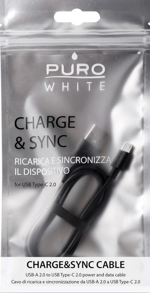 PURO PWCUSBCBLK Cavo USB-A a USB-C 1MT Nero