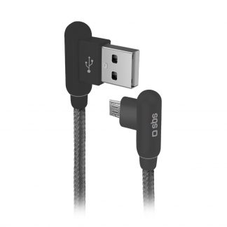 SBS TECABLE90MICROK Cavo Micro USB Ricarica e Dati 1m Connettore 90°
