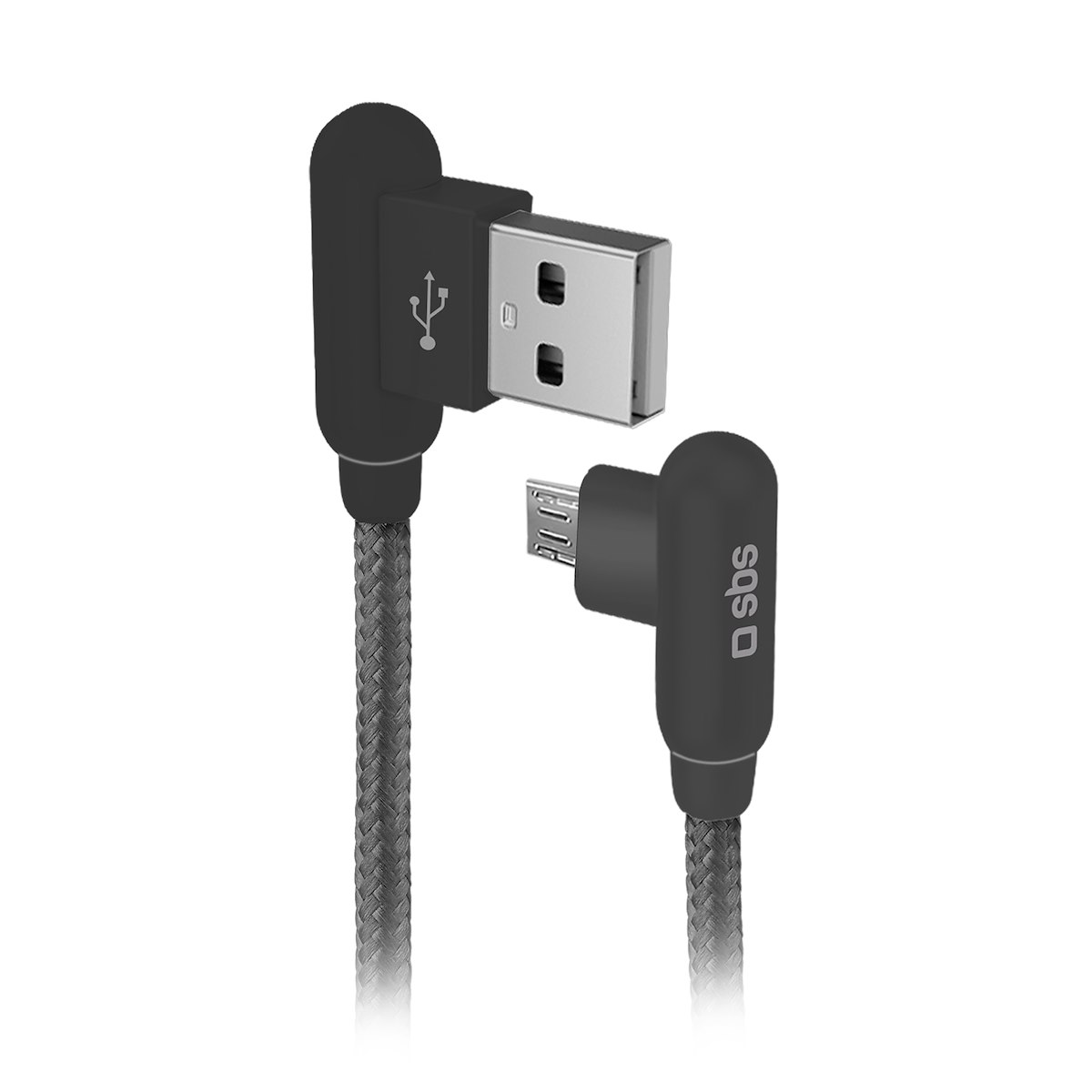 SBS TECABLE90MICROK Cavo Micro USB Ricarica e Dati 1m Connettore 90°