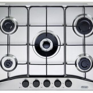 DE LONGHI FFA57ASV Piano Cottura Gas 70cm 5 Fuochi Tripla Corona Inox