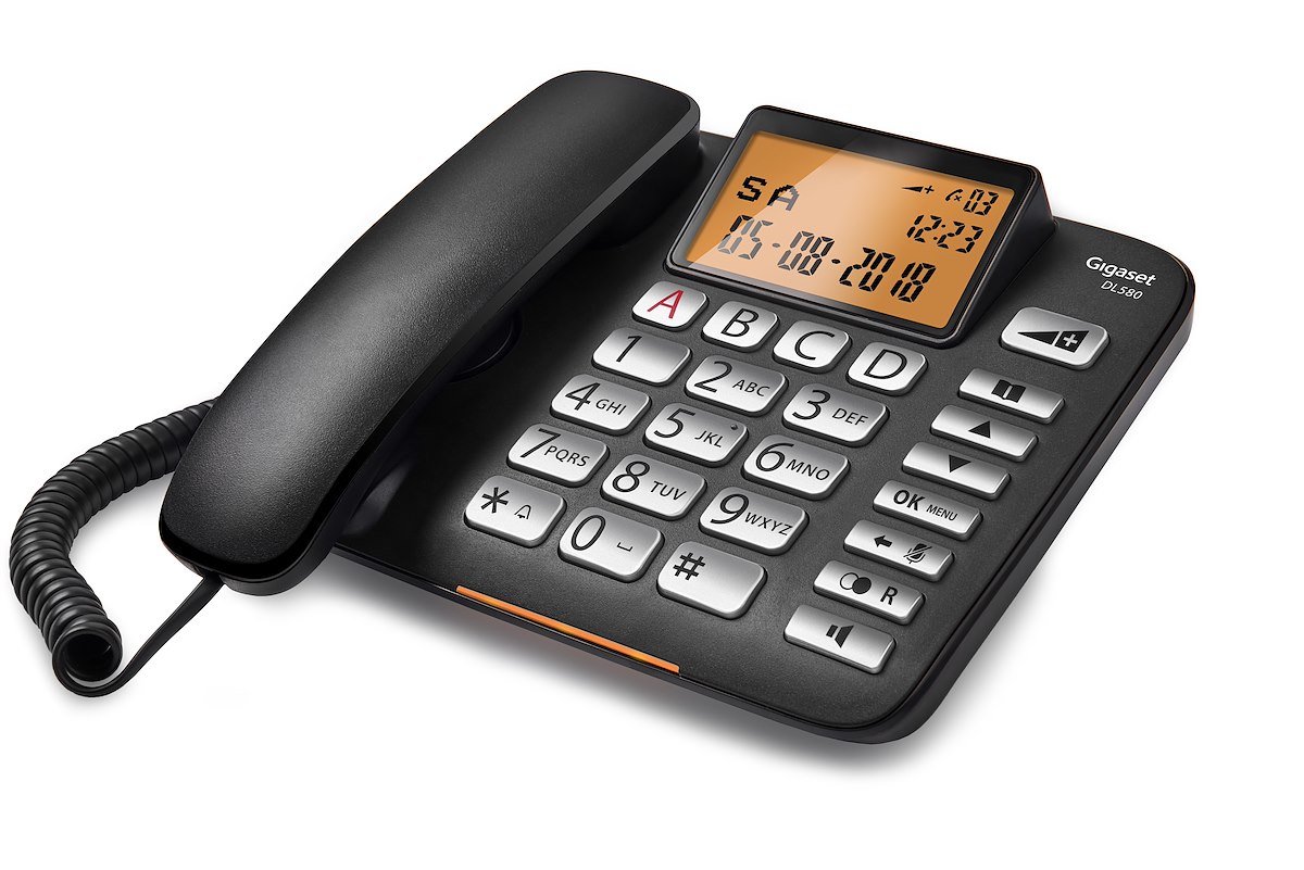 Gigaset DL580BLACK Telefono Fisso Cordless Nero