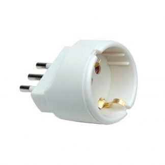 GBC 22023405 Spina di riduzione 10A-205V Shuko Bianco