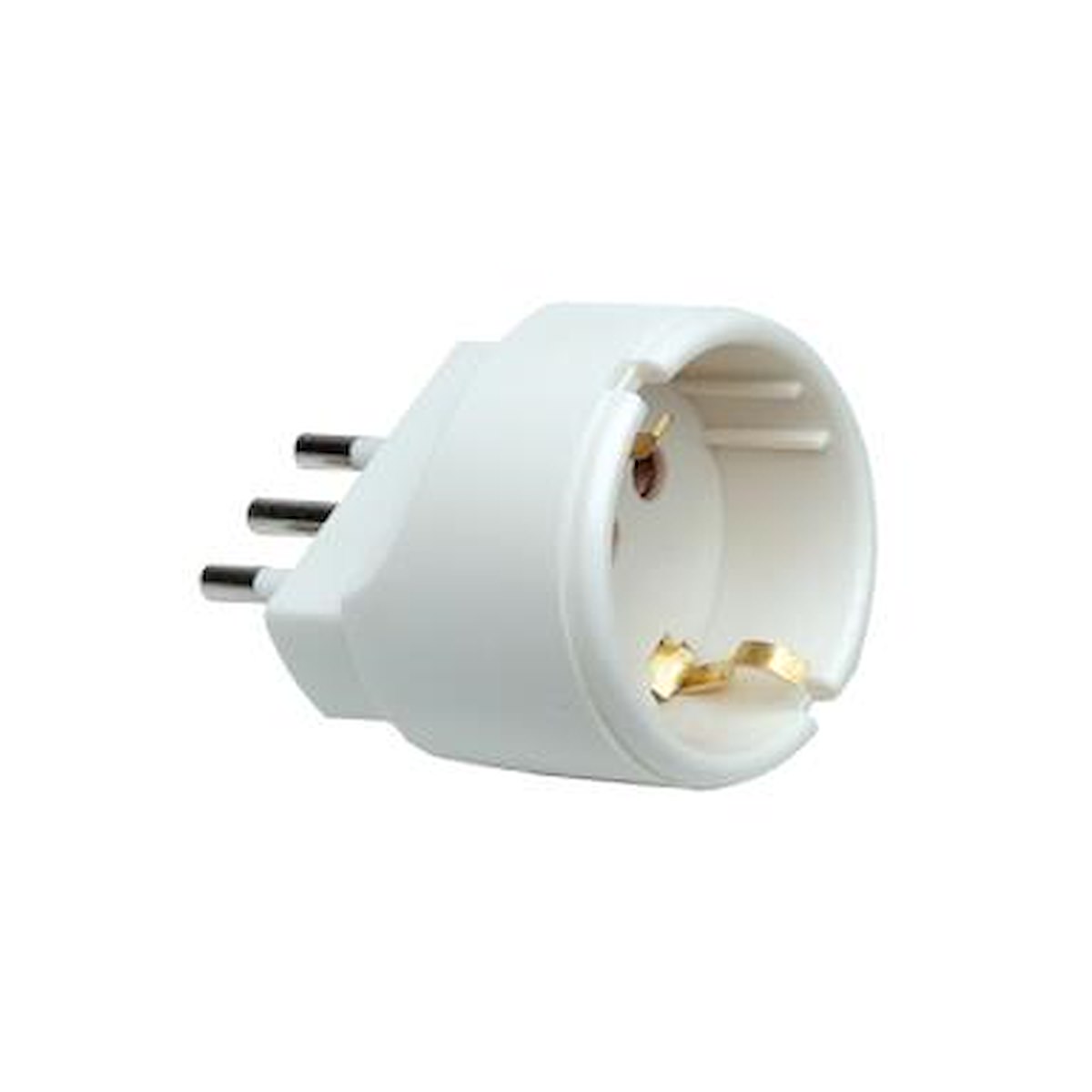 GBC 22023505 Spina di riduzione 16A-205V Schuko Bianco