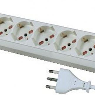 GBC 22055635 Multipresa 9 uscite 16A con interruttore bianco