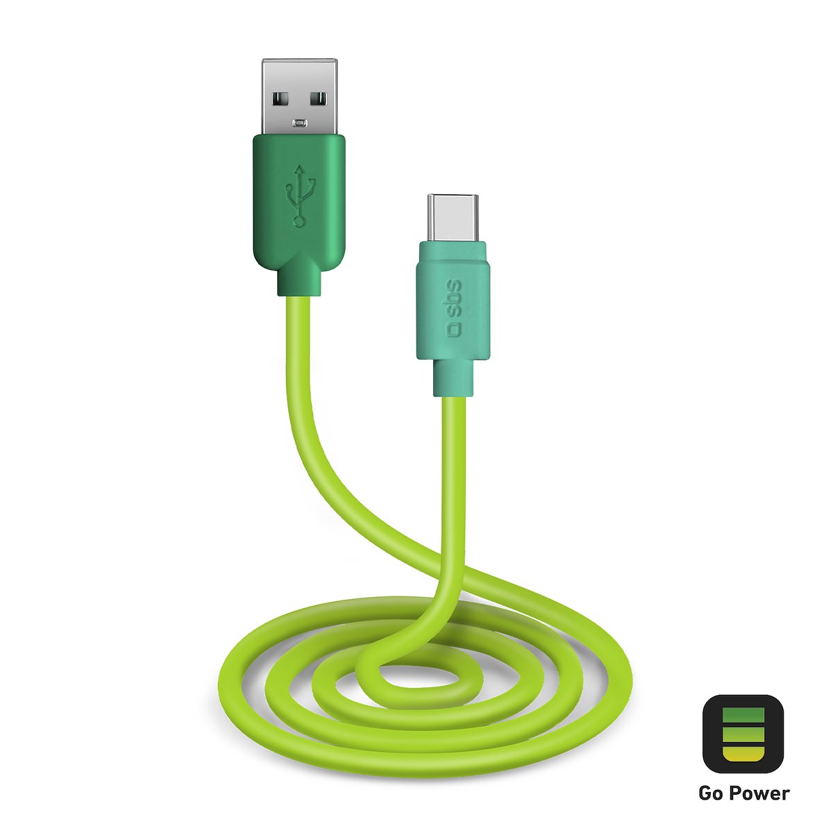 SBS TEPOPCABLETYCG Cavo Dati e Ricarica Type-C 2.0 Verde