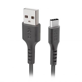 SBS TECABLETC220K Cavo USB 2.0-Type-C, 2m, Nero