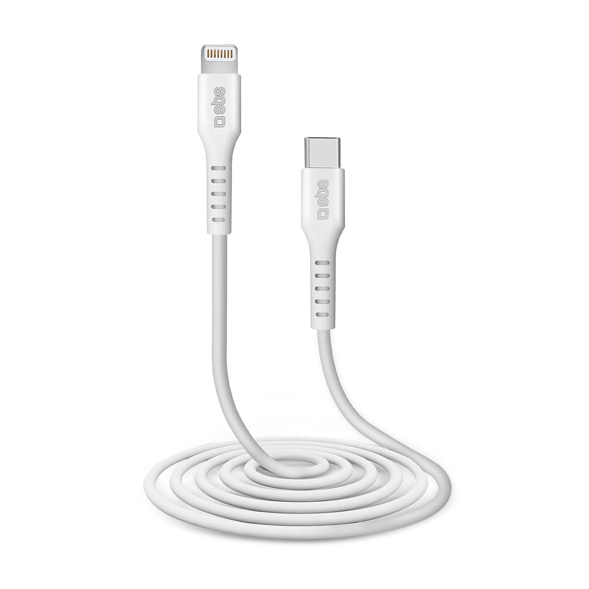 SBS TECABLELIGTC2W Cavo Dati Lightning-Type-C MFI 2m Bianco - immagine 2