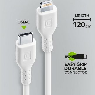 CELLULAR LINE USBDATAC2LMFI1MW, Cavo Dati USB-C a Apple, 1m, Bianco