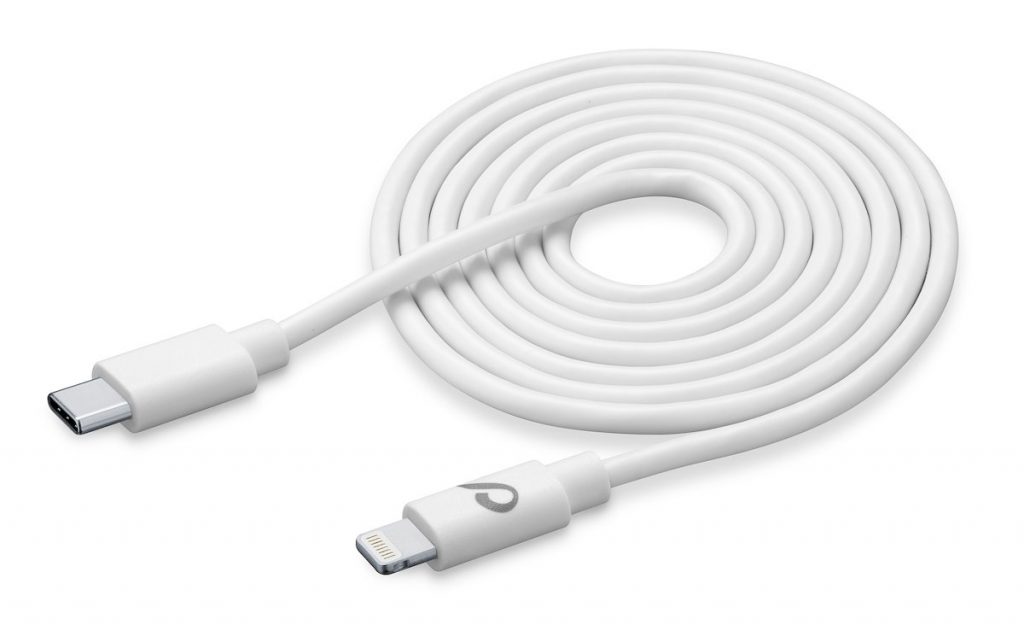 CELLULAR LINE USBDATAC2LMFI2MW Cavo Dati USB-C a Apple, 2m, Bianco