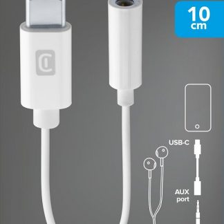 CELLULAR LINE MUSICENABLERTYPECW Adattatore AUX-IN a Type-C, bianco