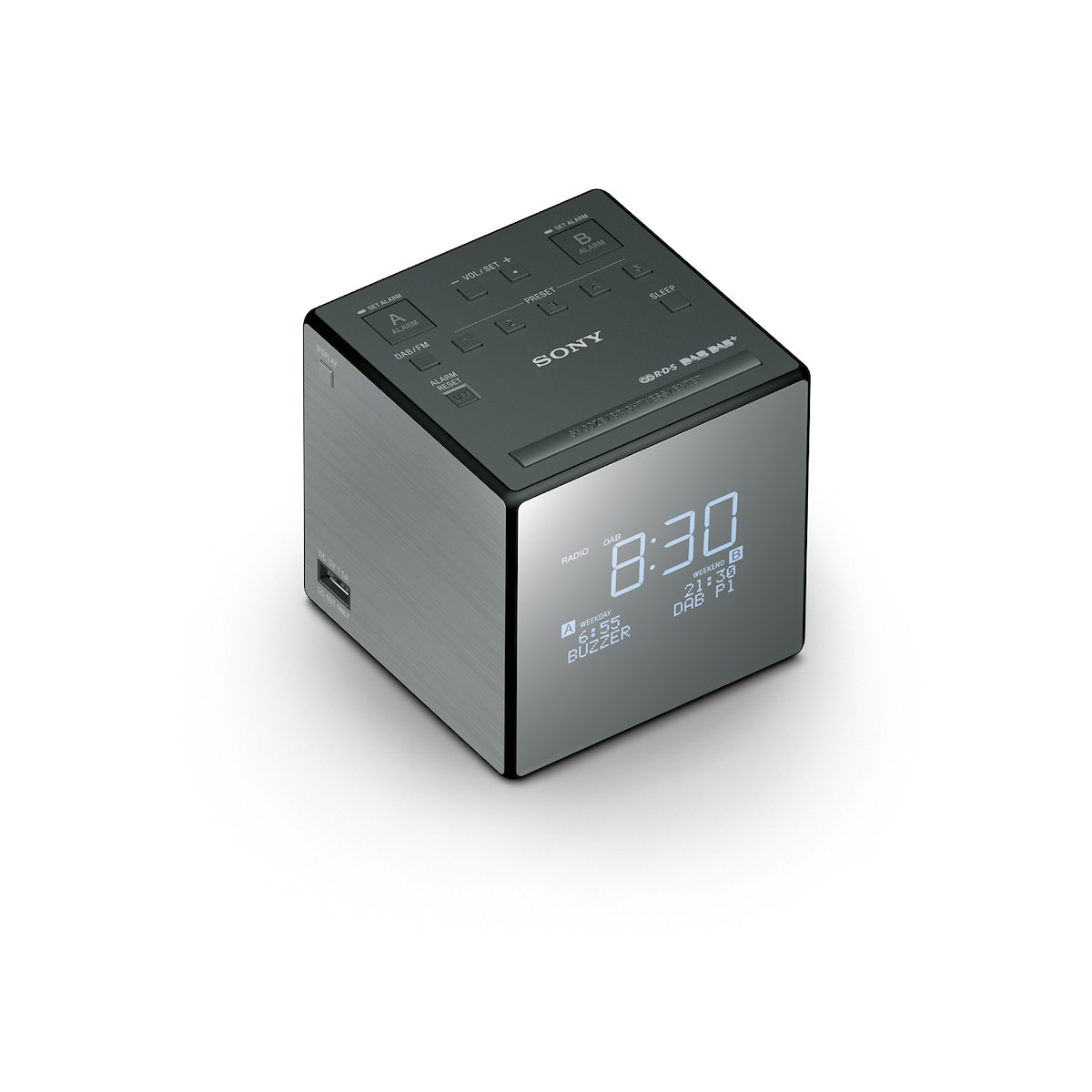 SONY XDRC1DBP DAB+ Nero con Display LED