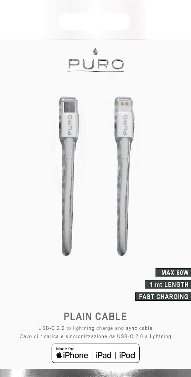 PURO CAPLTUSBCWHI Cavo USB-C a Lightning MFI Apple 1m Bianco