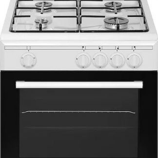 NIKKEI SN664WE Cucina 60cm 4 Fuochi Gas Forno Elettrico Grill Bianco