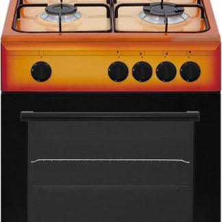 NIKKEI SN554BG Cucina 50cm 4 Fuochi Gas Forno Gas Marrone