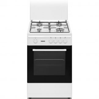 NIKKEI SN554WG Cucina 50cm 4 Fuochi Gas Forno Gas Bianco