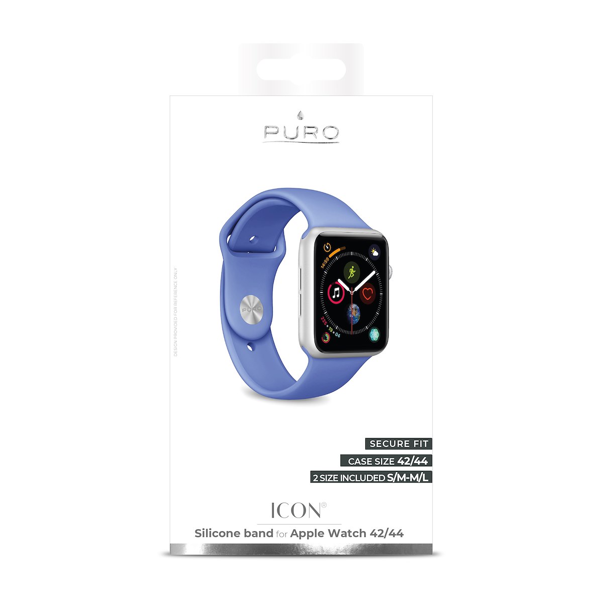 PURO AW44ICONFMBLUE Cinturino Silicone per Apple Watch Blu