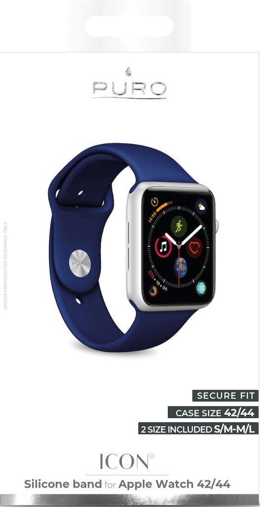 PURO AW44ICONDKBLUE Cinturino Apple Watch 42-44mm Silicone Dark Blue