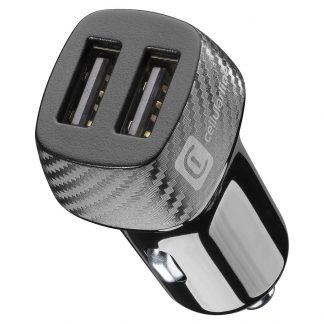 CELLULAR LINE CBRUSB224WK Caricabatterie Auto 2USB 2x12W Nero