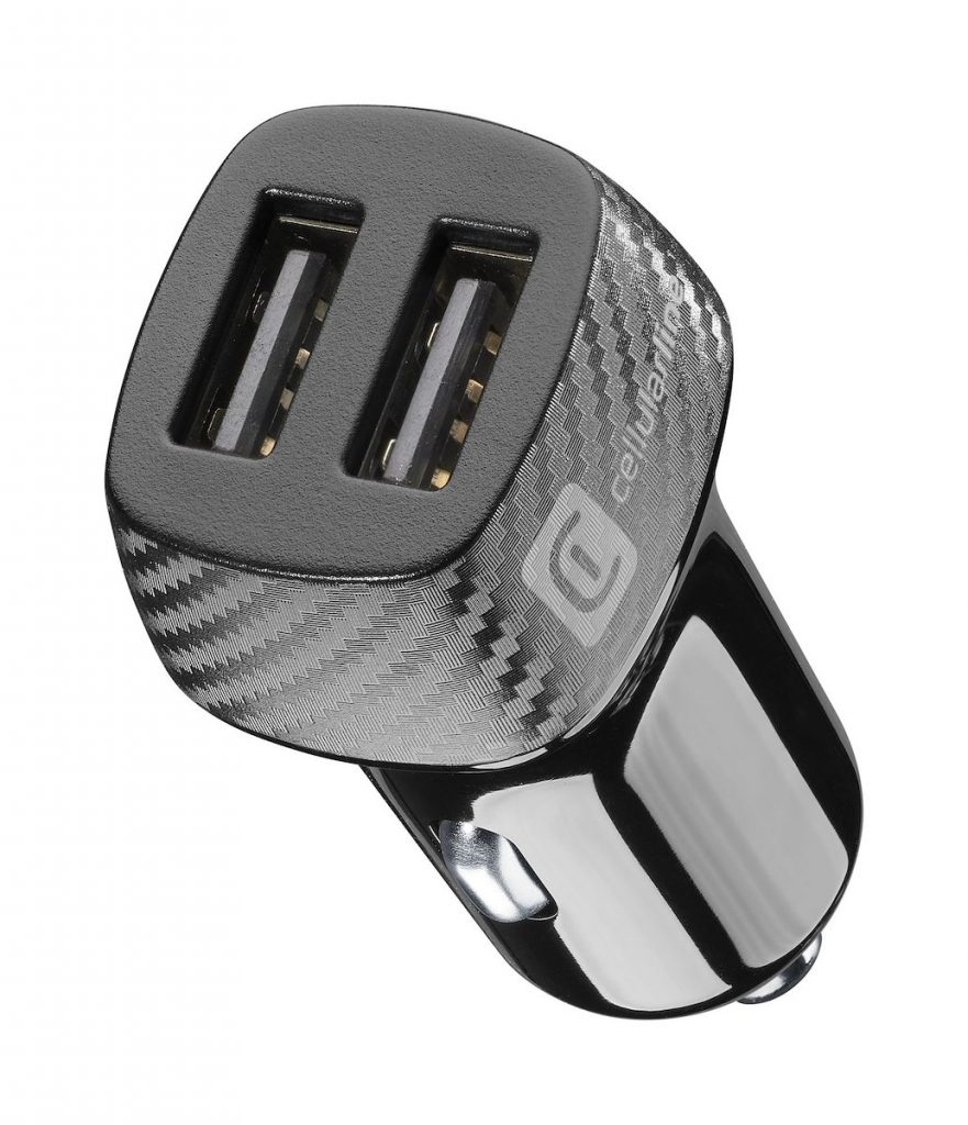 CELLULAR LINE CBRUSB224WK Caricabatterie Auto 2USB 2x12W Nero