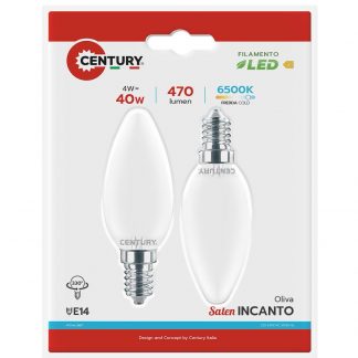 CENTURY INSM1041460BL2 LED E14 4W 6000K 470LM IP20 Candela 2pz