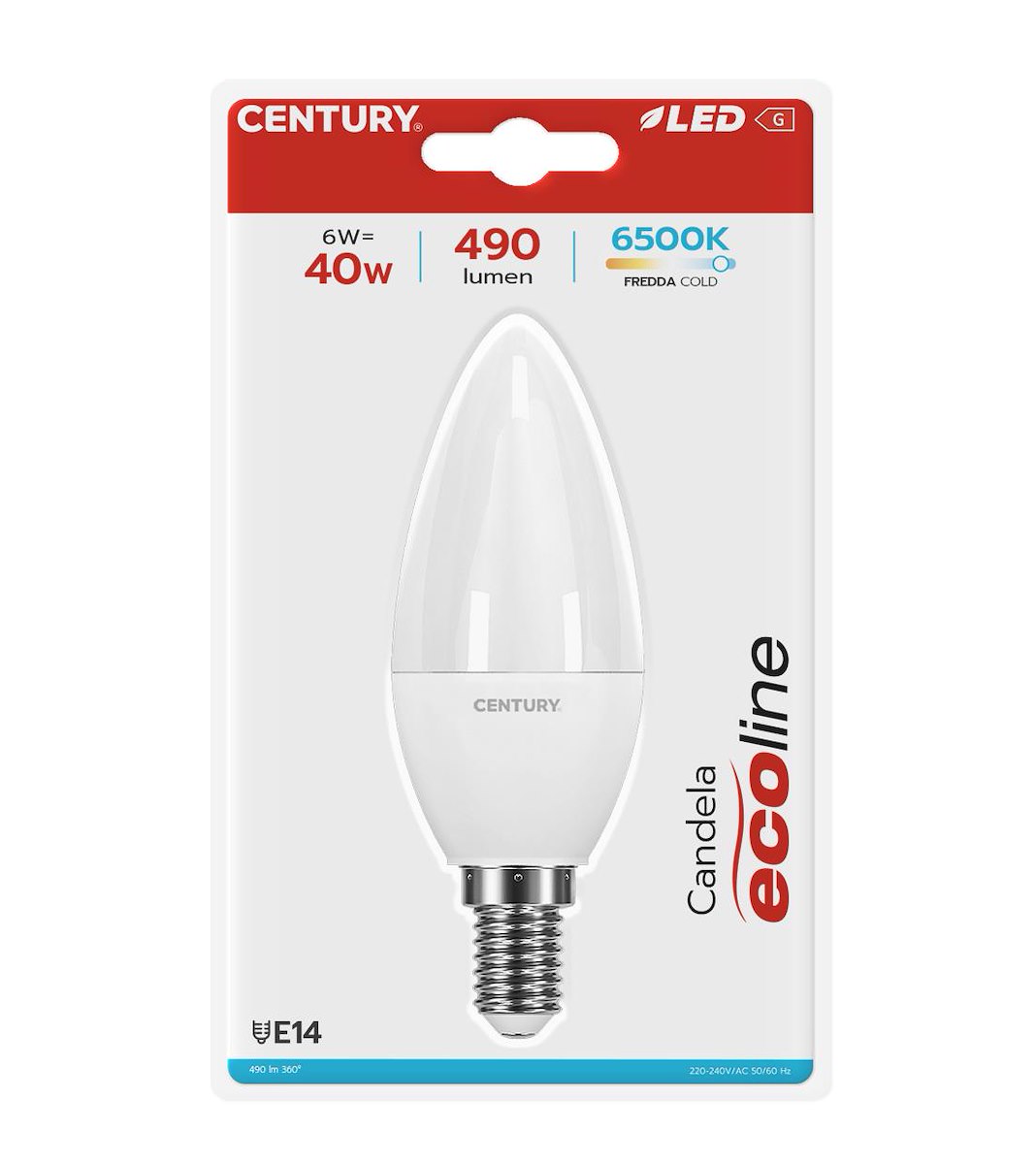 CENTURY ELM1061464BL LED E14 6W 6400K 470lm IP20 Candela