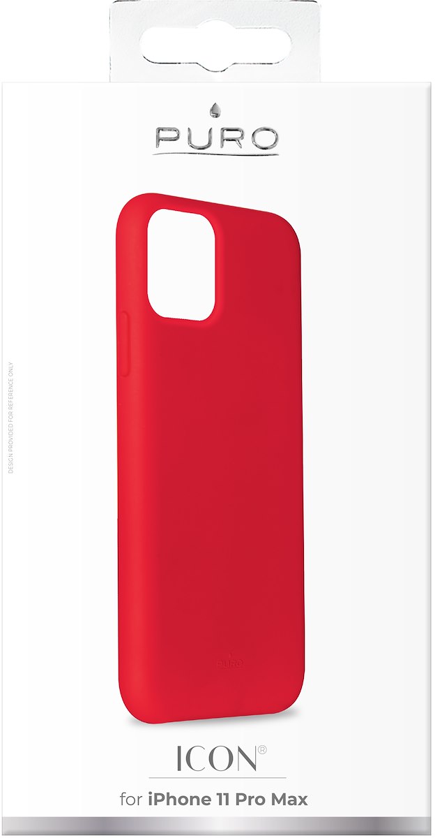 PURO IPCX6519ICONRED Cover Silicone Liquido per iPhone 11 Pro Max Rossa - immagine 2