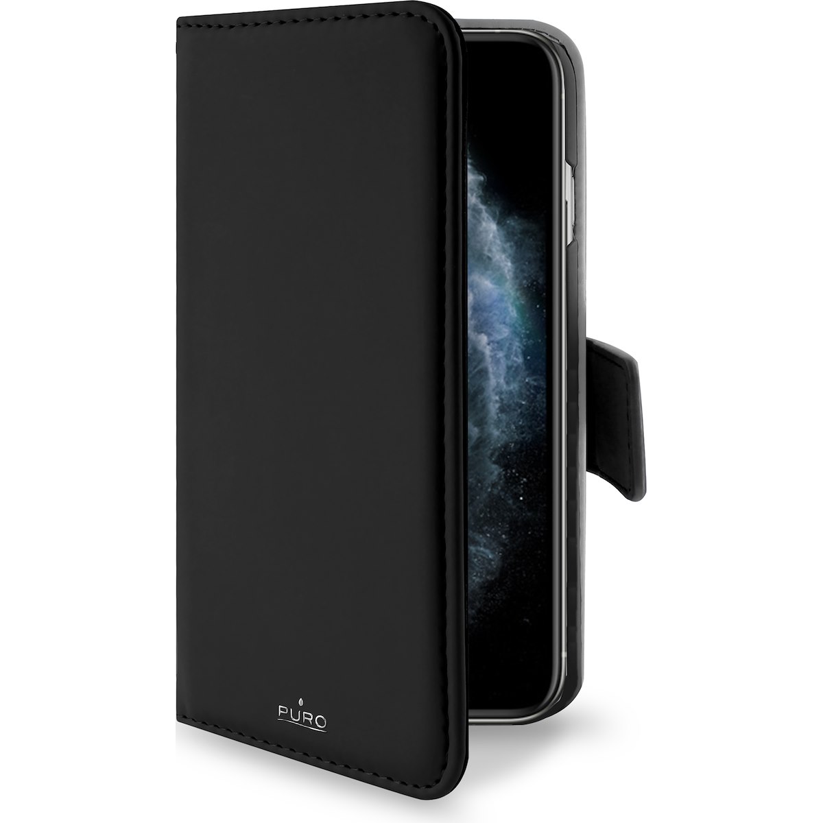PURO IPCX6519BOOKC3BLK Custodia Ecopelle per iPhone 11 Pro Max