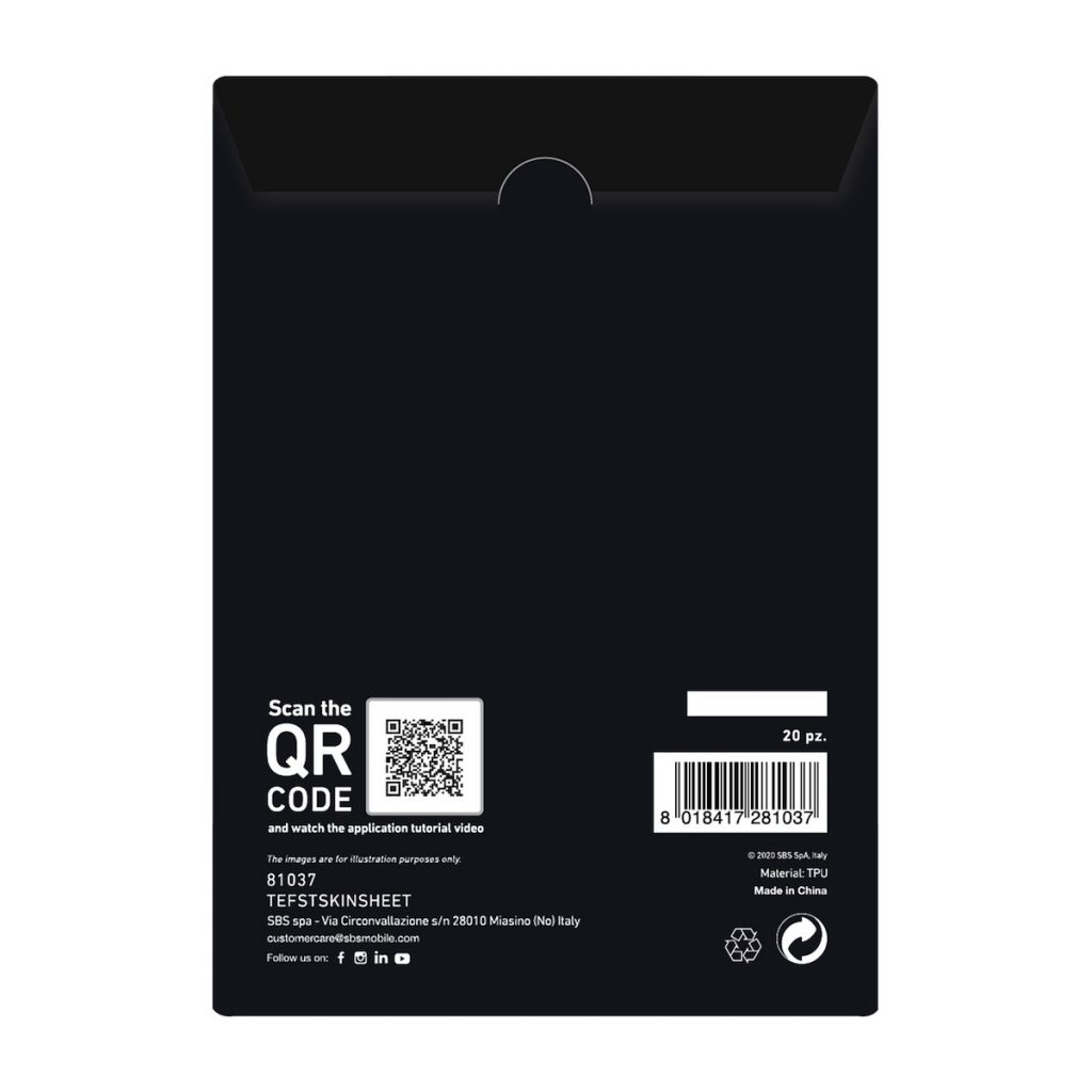SBS TEFSTSKINSHEET Pellicola Protettiva Fast Skin da Taglio (20pz)