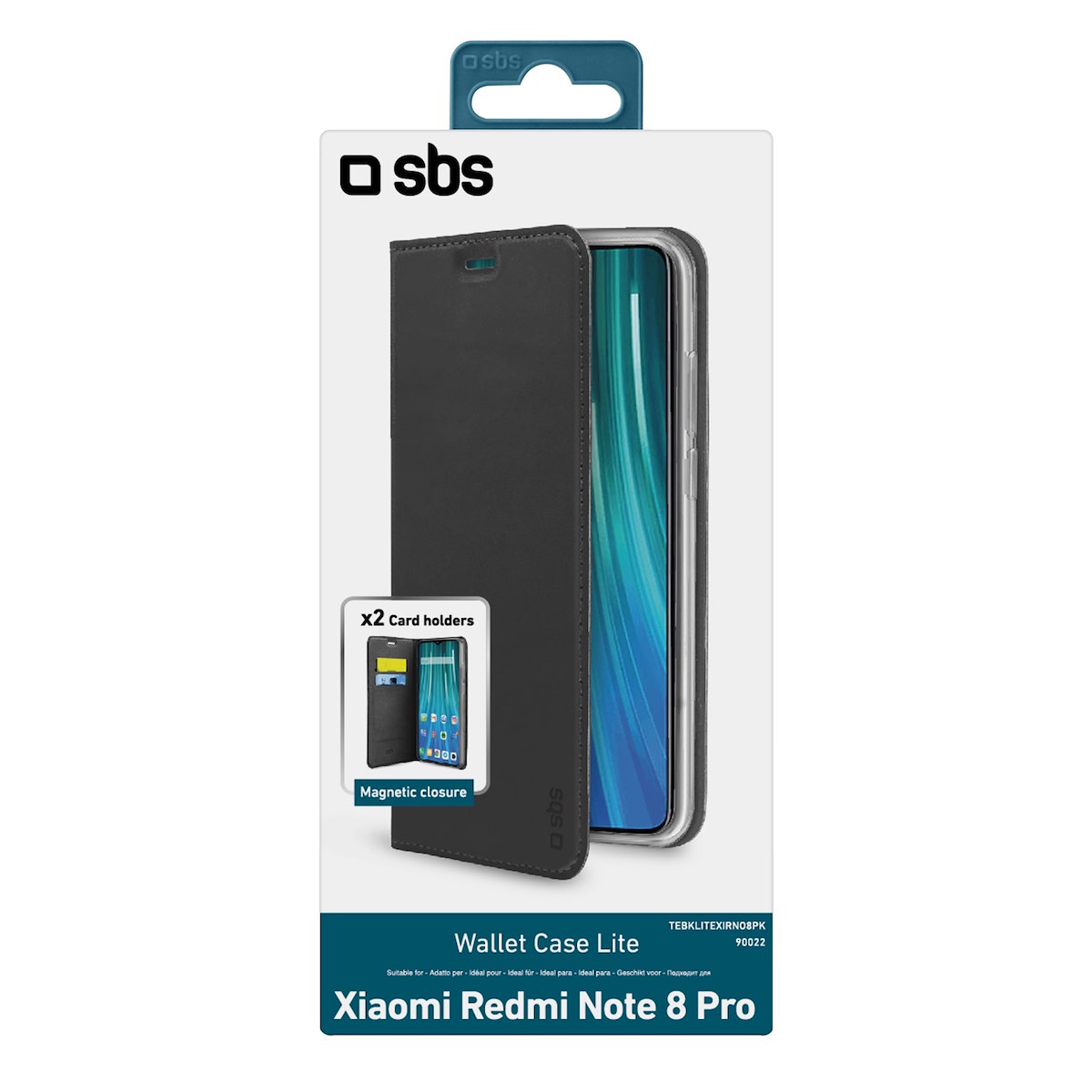 SBS TEBKLITEXIRNO8PK Custodia Libro Wallet Lite Nera per Xiaomi Redmi Note 8 Pro - immagine 5